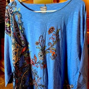 Long sleeve printed Chicos top